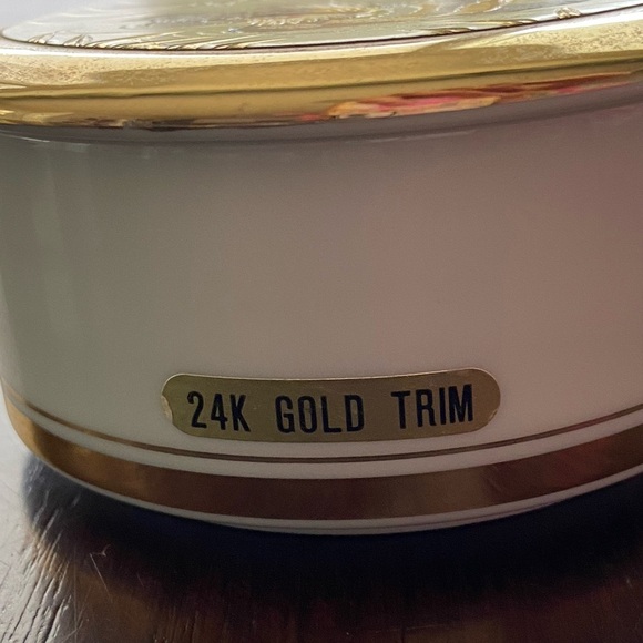 Vintage The Art of Chokin 24k Gold Edged Trinket Box Bird Copper Design Japan - Picture 5 of 9